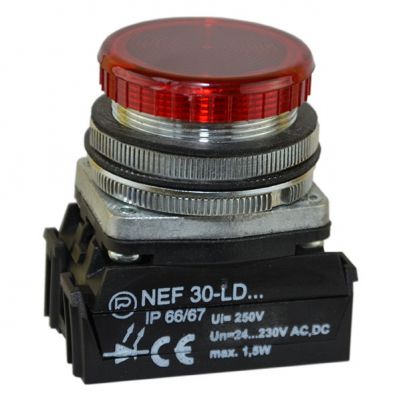 Lampka NEF30LDB 24V-230V czerwona (W0-LDU1-NEF30LDB C)